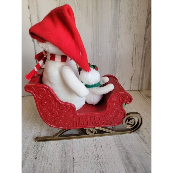 Hallmark sleigh ride Jingle pals Xmas animated decor figure Snowman - Picture 4 of 6